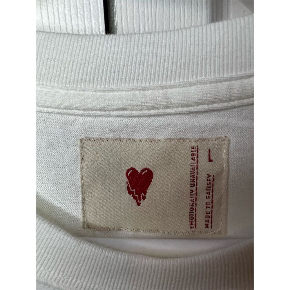 Emotionally Unavailable Unisex Graphic T-Shirt White Large Short Sleeve - Picture 5 of 7